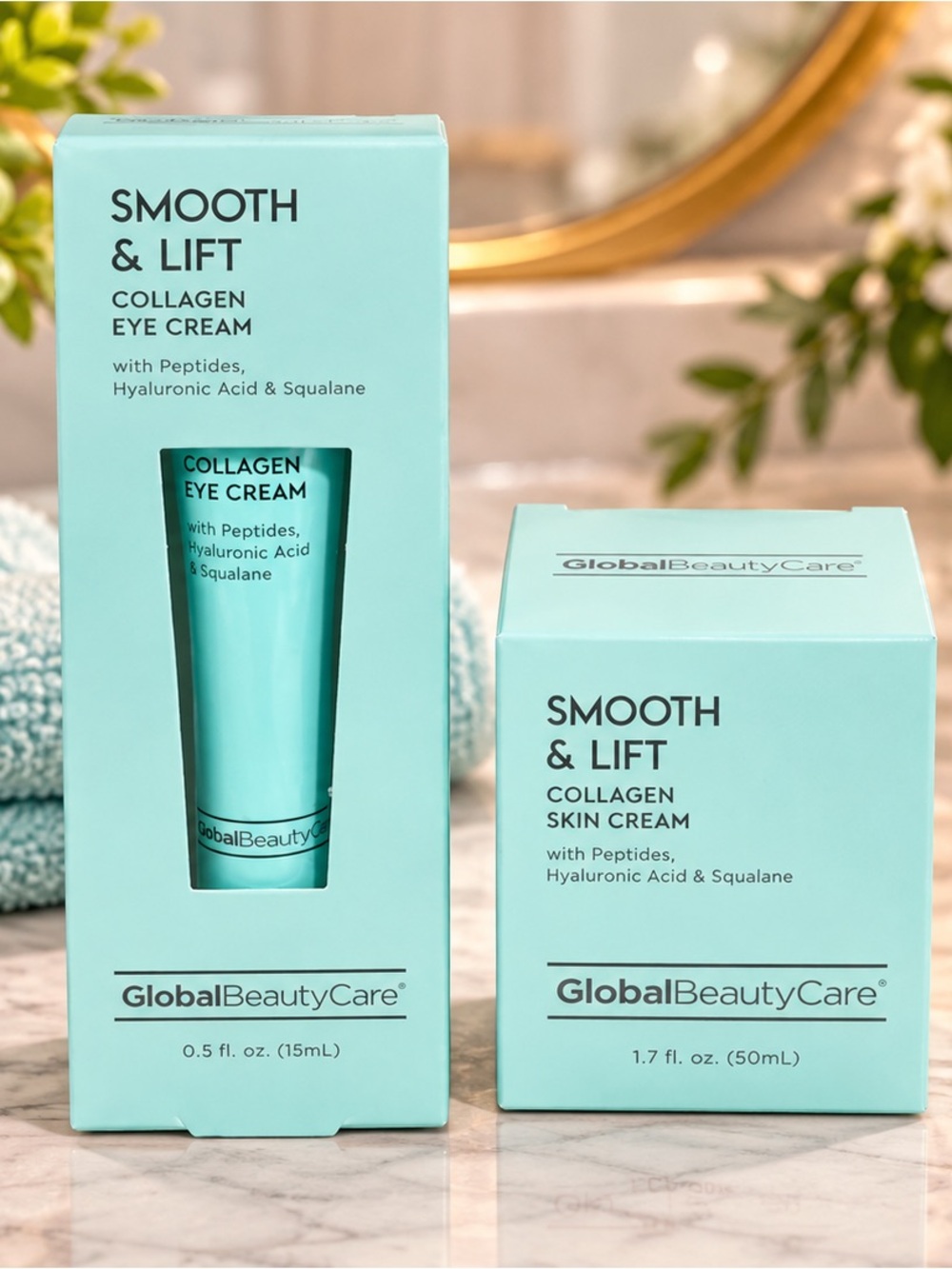 Global Beauty Care Smooth & Lift Collagen Eye & Skin Cream 2-Piece